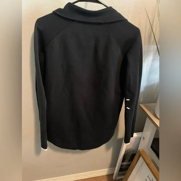 Nike Tech Women’s fleece moto jacket black with white trim - Picture 2 of 4